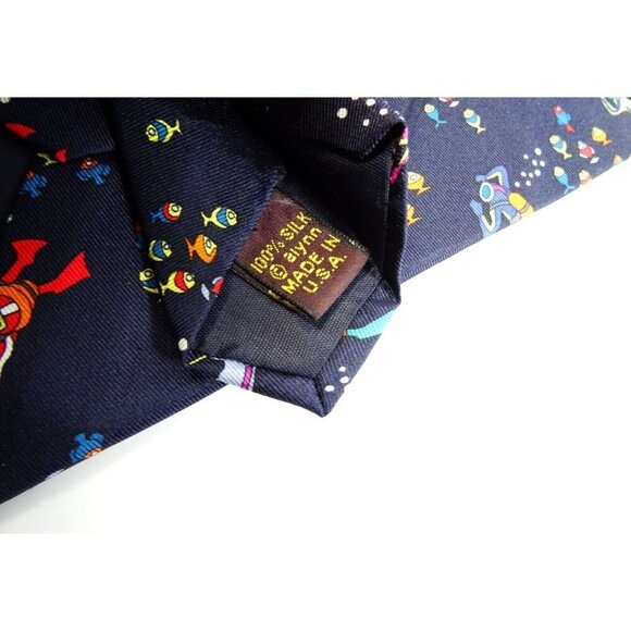 Alynn Dive Buddies Silk Tie Scuba Diving Necktie Ocean Beach Nautical - Picture 4 of 4